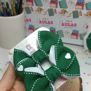 PARZINHO ESCOLAR VERDE BANDEIRA E BRANCO