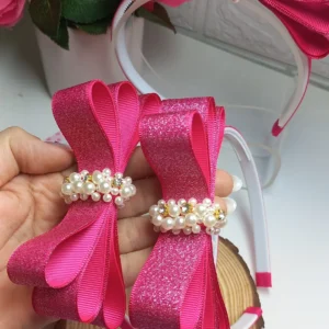 TIARA ROSA PINK BORDADO