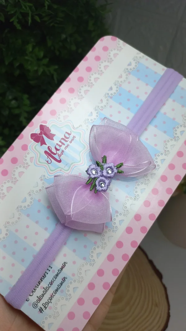 FAIXINHA ORGANZA LILÁS