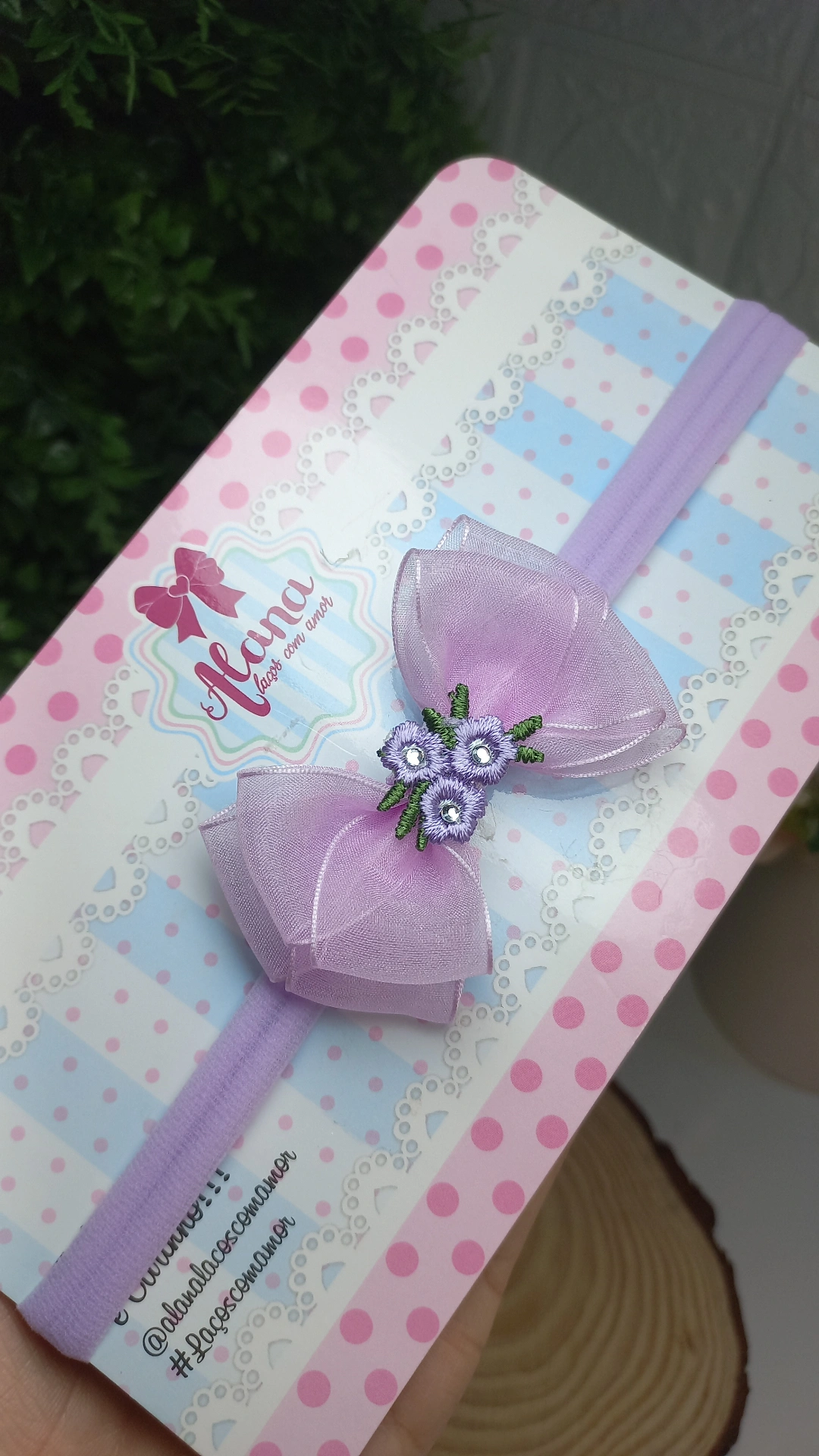 FAIXINHA ORGANZA LILÁS
