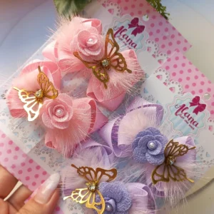 PARZINHO BORBOLETA DOURADA