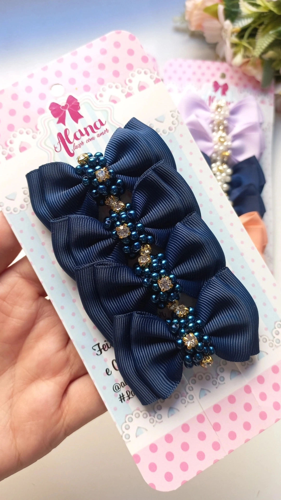 PARZINHO AZUL MARINHO (BORDADO)