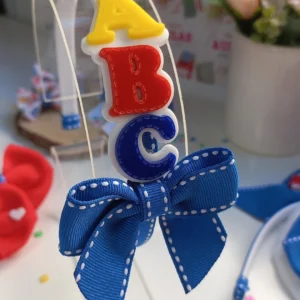 TIARA ESCOLAR ABC (AZUL ROYAL)