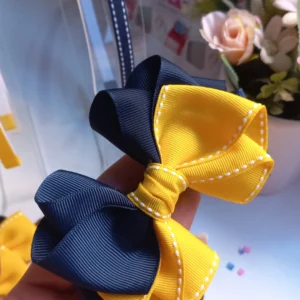 LAÇO ESCOLAR (AMARELO E AZUL MARRINHO)