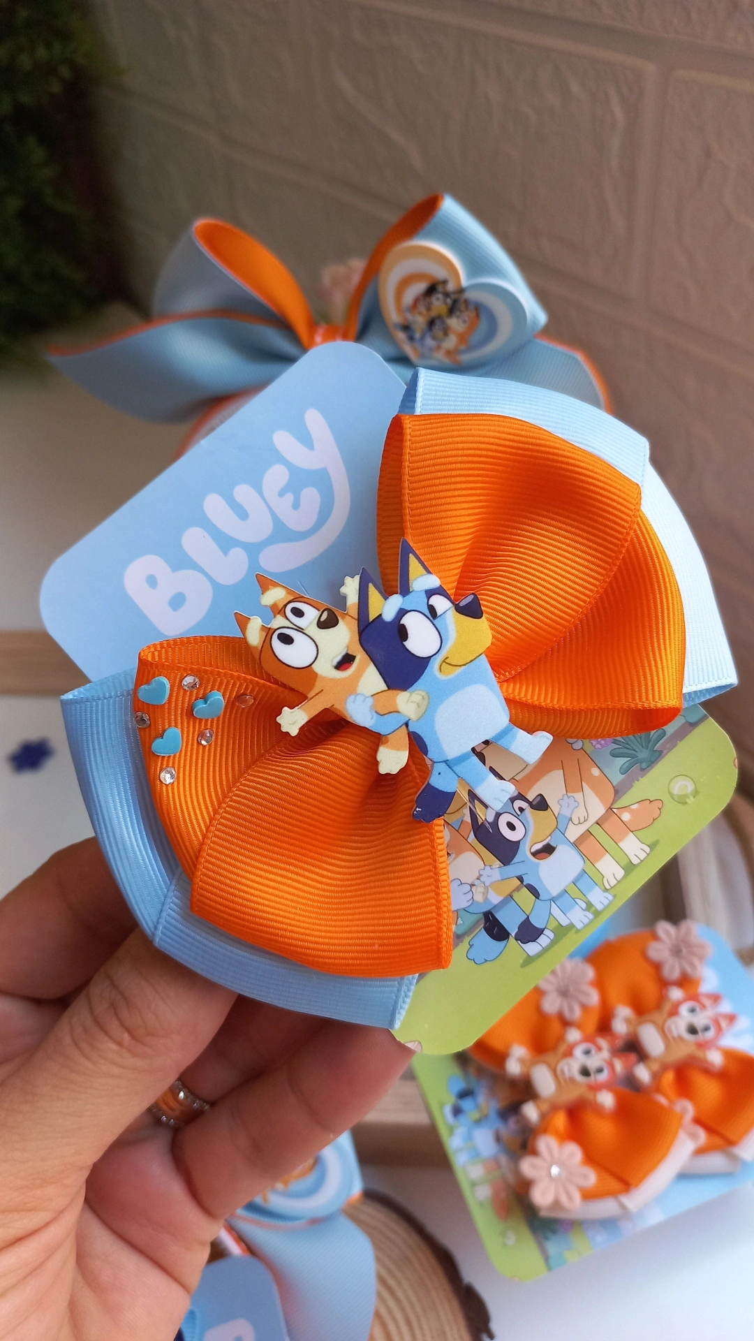 LAÇO BLUEY E BINGO ( COLEÇAO BLUEY)
