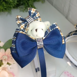 TIARA URSINHO AZUL MARINHO ESTAMPADO