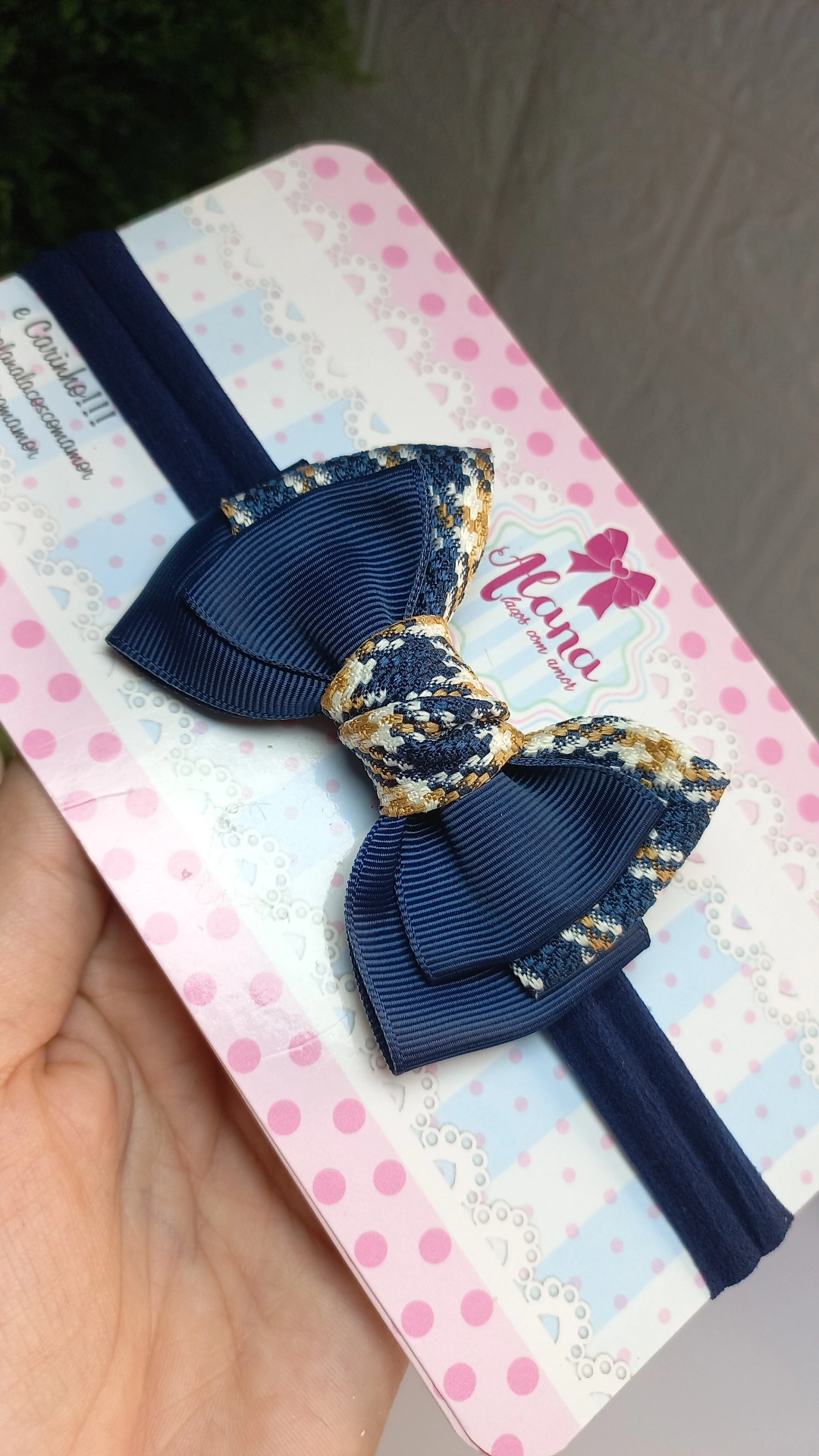 FAIXINHA AZUL MARINHO ESTAMPADO