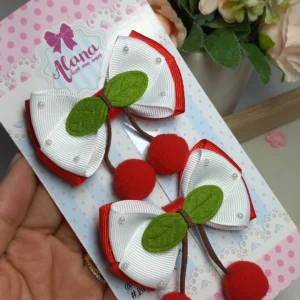 PARZINHO CEREJA BRANCO E VERMELHO