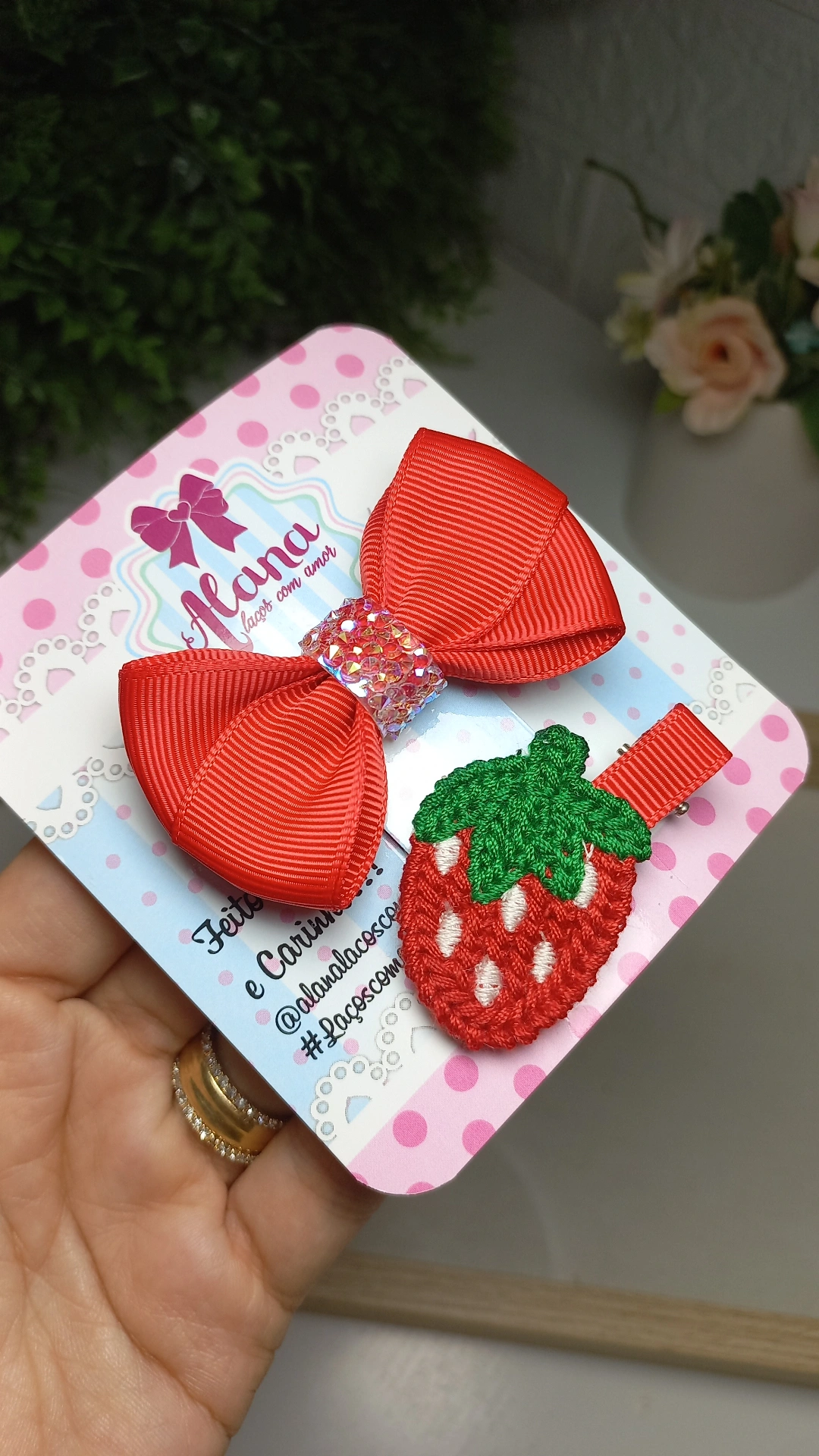 HAIR CLIP MORANGO