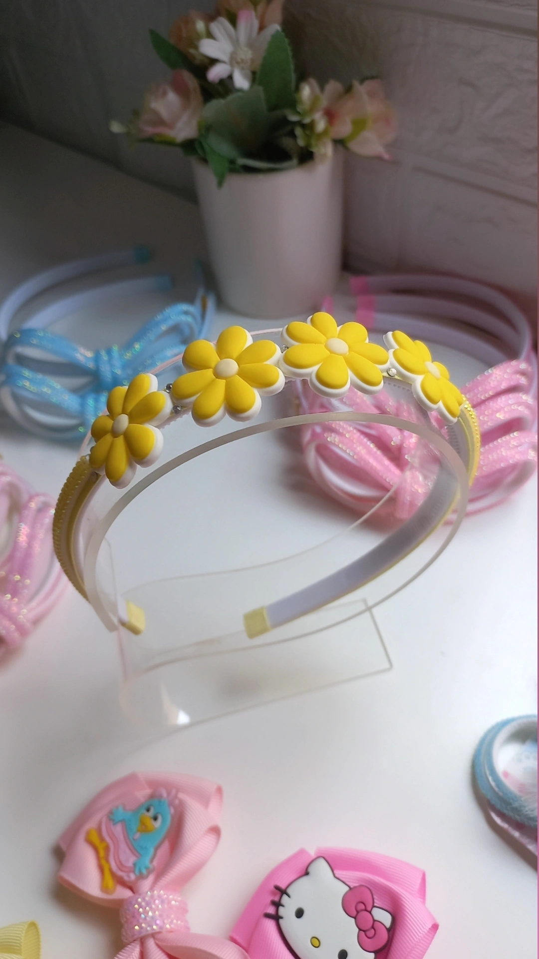 TIARA FLORES AMARELA