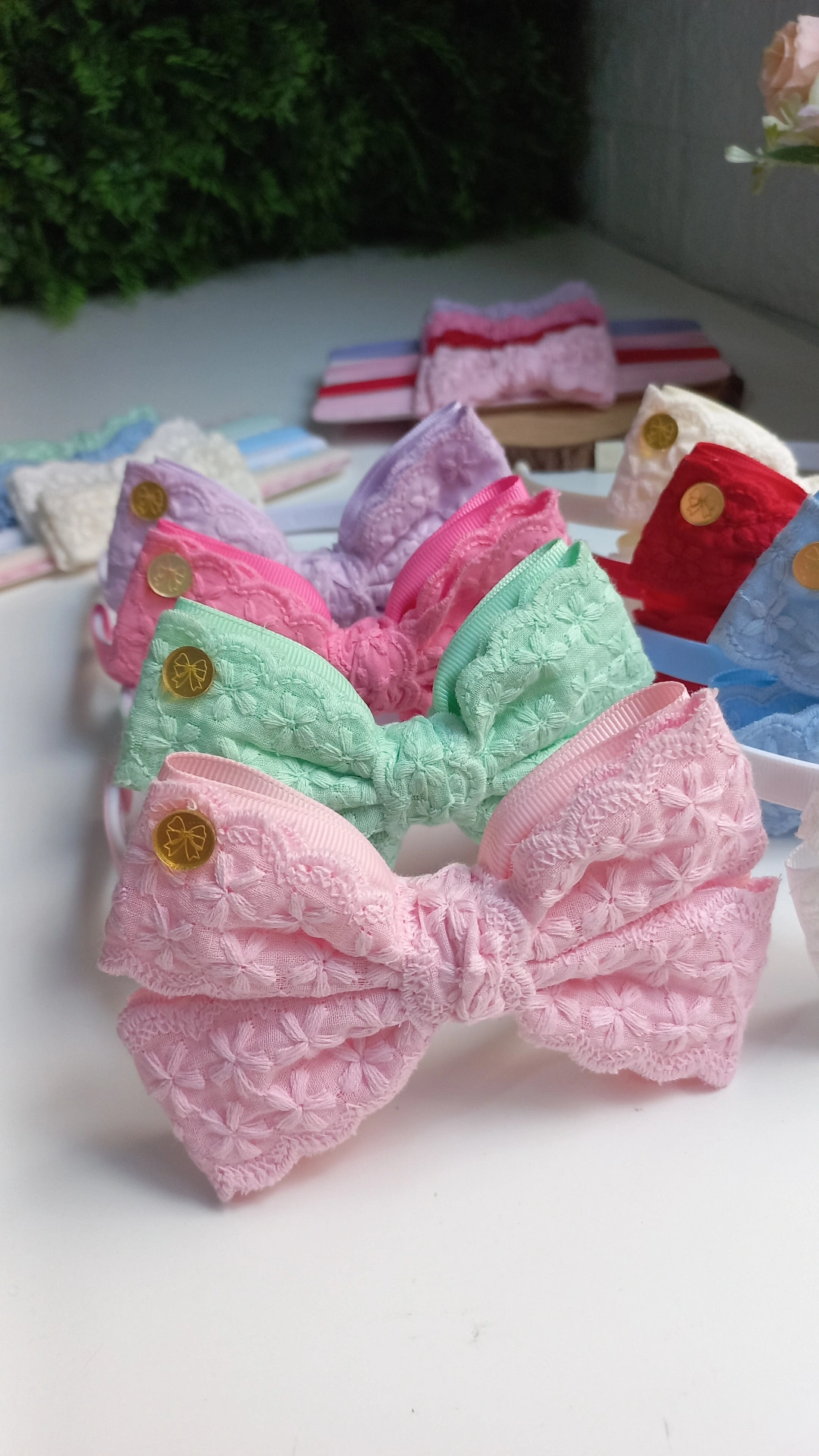 TIARA FLOR DE ALGODÃO