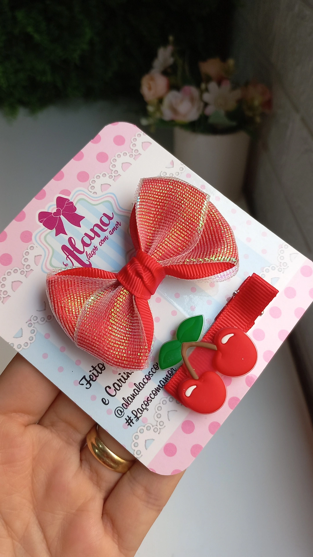 HAIR CLIP CEREJA
