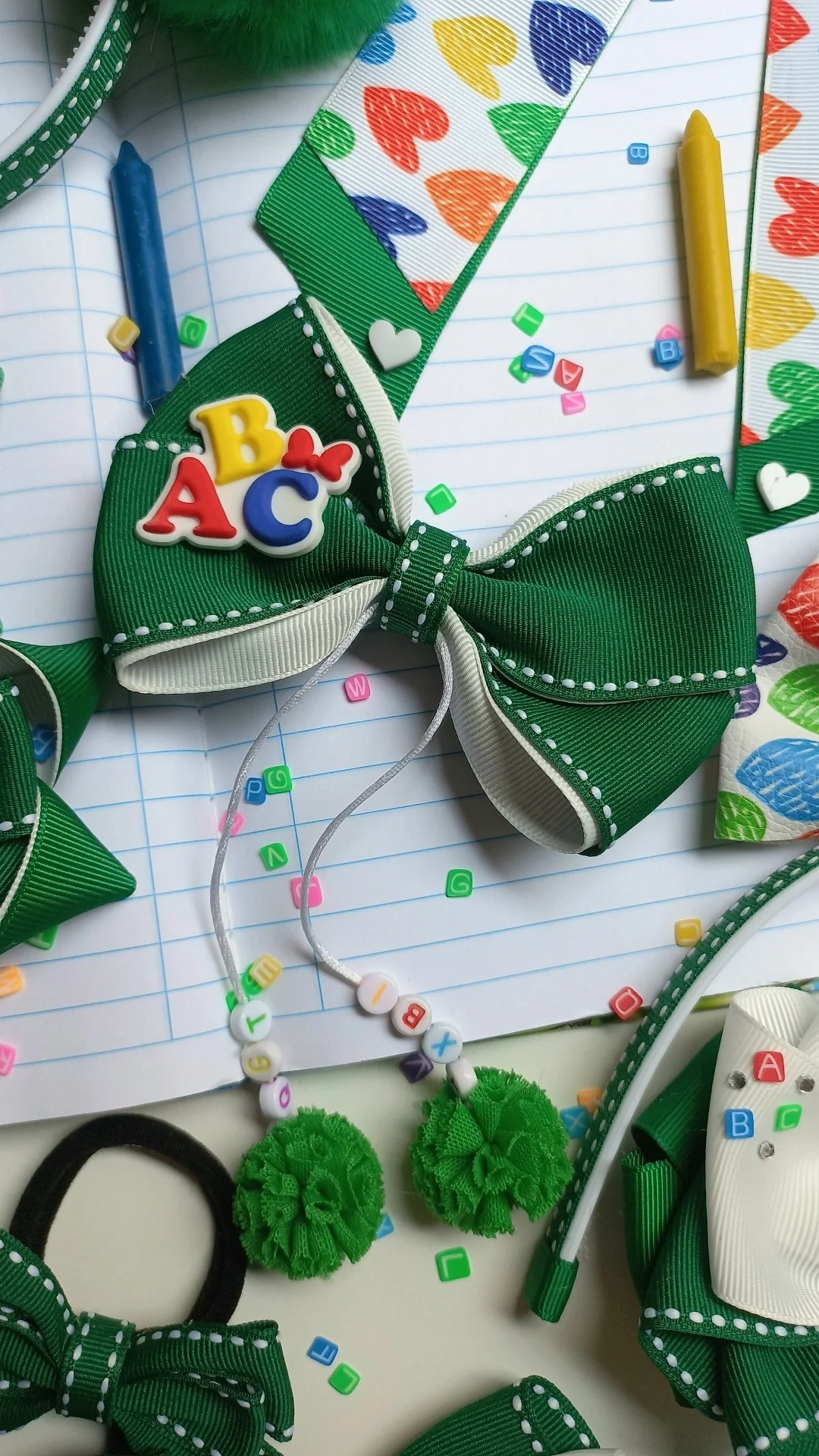 LAÇO ESCOLAR ABC ( INFORMAR A COR DO UNIFORME )